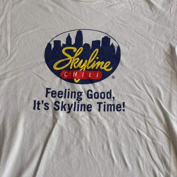 Skyline Chili Logo White T-Shirt XL - Picture 2 of 5